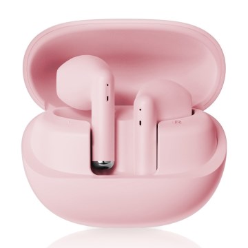 Niceboy Beans 4 - trådløse in-ear-høretelefoner, opladningsetui 300 mAh + 2x 35 mAh, IPX4, lyserød
