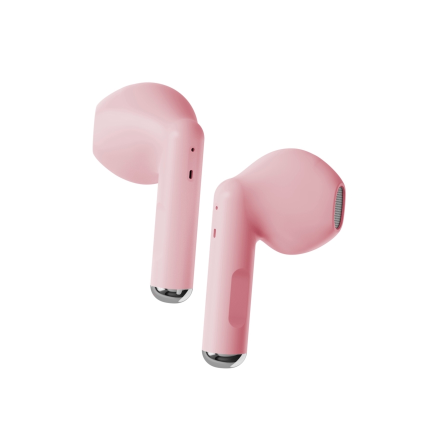 Niceboy Beans 4 - trådløse in-ear-høretelefoner, opladningsetui 300 mAh + 2x 35 mAh, IPX4, lyserød