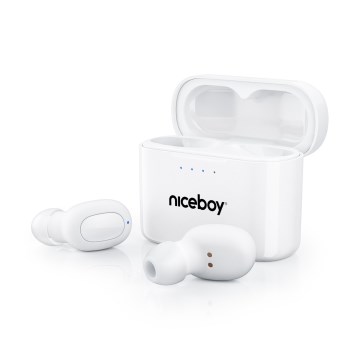 Niceboy HIVE Podsie 4 - Trådløs earphones IP54 hvid