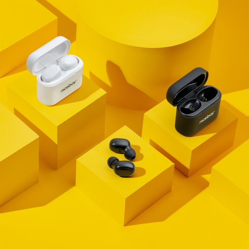 Niceboy HIVE Podsie 4 - Trådløs earphones IP54 hvid