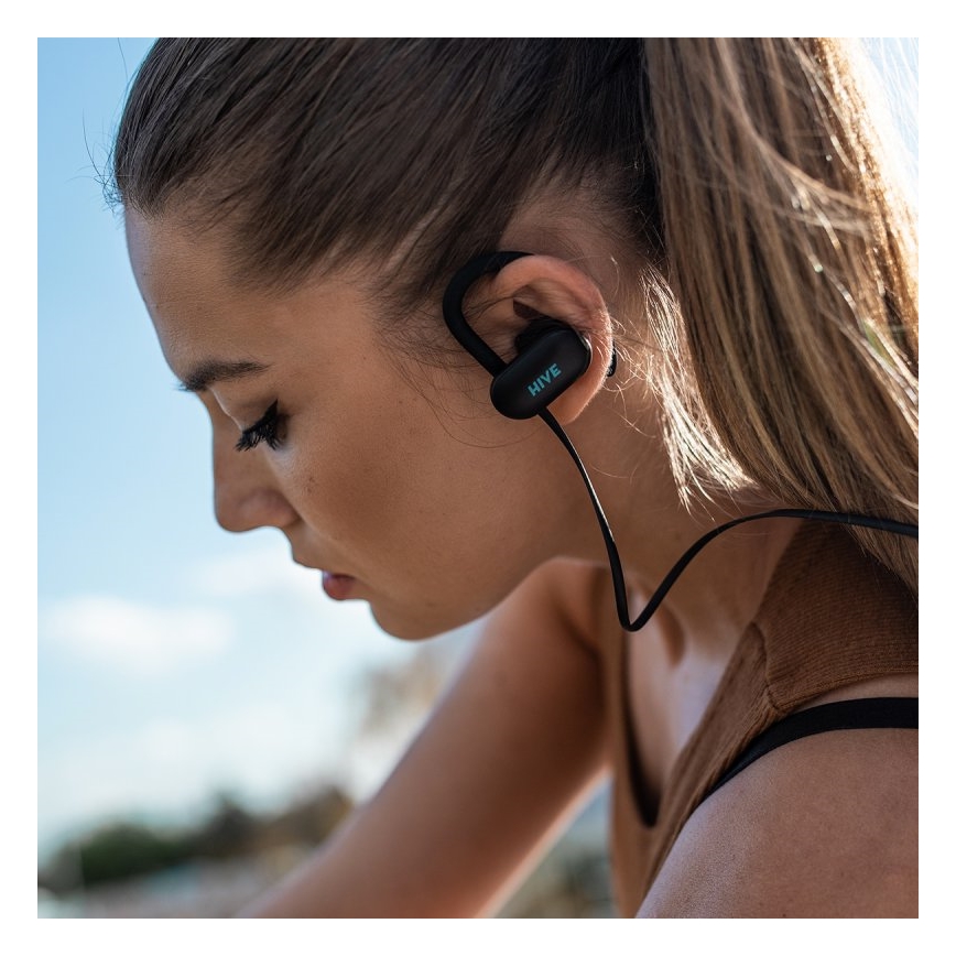 Niceboy HIVE sport 2 - Høretelefoner til sport med mikrofon IPX5 sort