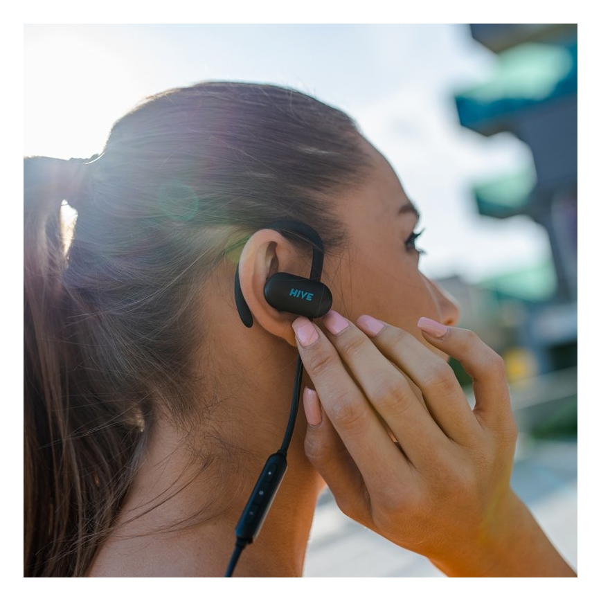 Niceboy HIVE sport 2 - Høretelefoner til sport med mikrofon IPX5 sort