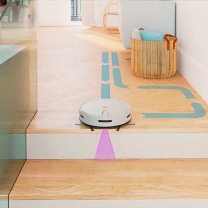 Niceboy ION Charles i4 - Smart robotstøvsuger 2-i-1 4400 mAh Wi-Fi hvid + fjernbetjening