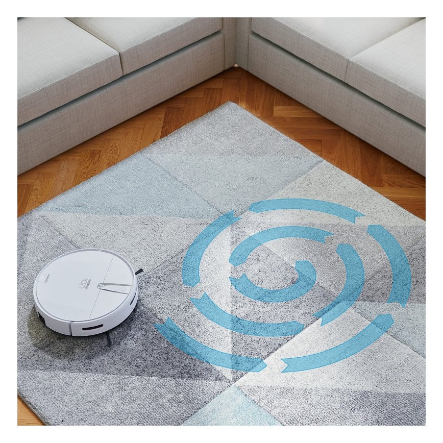 Niceboy ION Charles i4 - Smart robotstøvsuger 2-i-1 4400 mAh Wi-Fi hvid + fjernbetjening