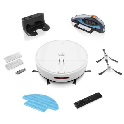 Niceboy ION Charles i4 - Smart robotstøvsuger 2-i-1 4400 mAh Wi-Fi hvid + fjernbetjening