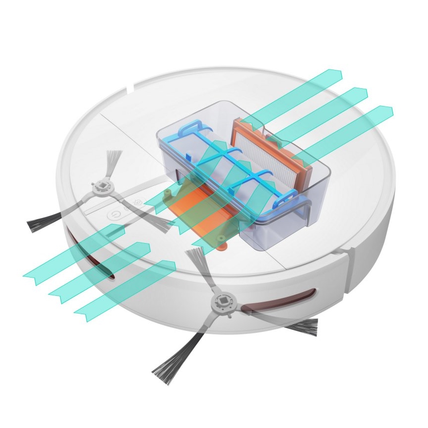 Niceboy ION Charles i4 - Smart robotstøvsuger 2-i-1 4400 mAh Wi-Fi hvid + fjernbetjening
