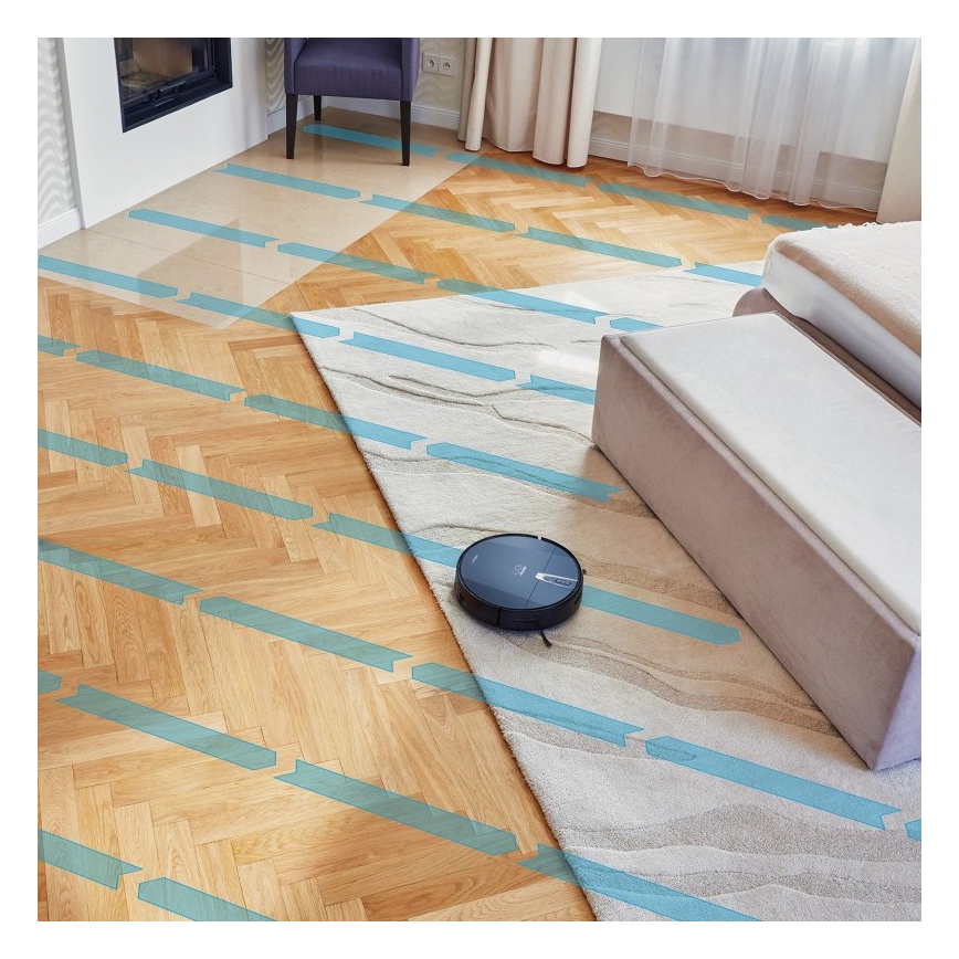 Niceboy ION Charles i4 - Smart robotstøvsuger 2-i-1 4400 mAh Wi-Fi sort + fjernbetjening
