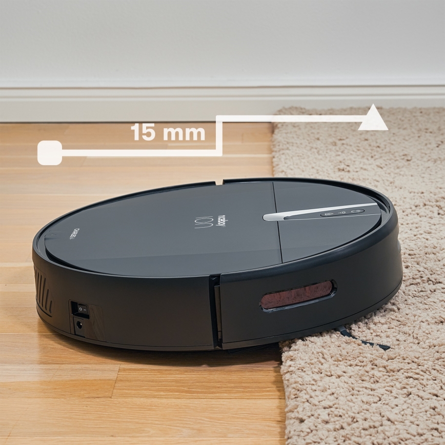 Niceboy ION Charles i4 - Smart robotstøvsuger 2-i-1 4400 mAh Wi-Fi sort + fjernbetjening