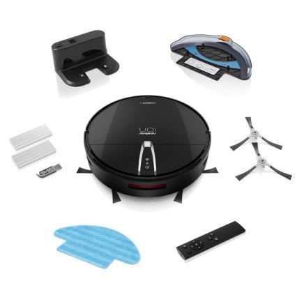 Niceboy ION Charles i4 - Smart robotstøvsuger 2-i-1 4400 mAh Wi-Fi sort + fjernbetjening