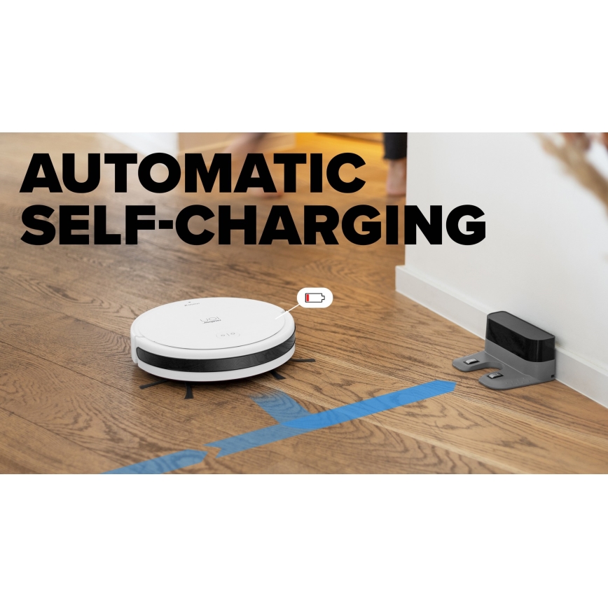 Niceboy ION Charles i6 - Smart robotstøvsuger 2-i-1 2600 mAh Wi-Fi hvid