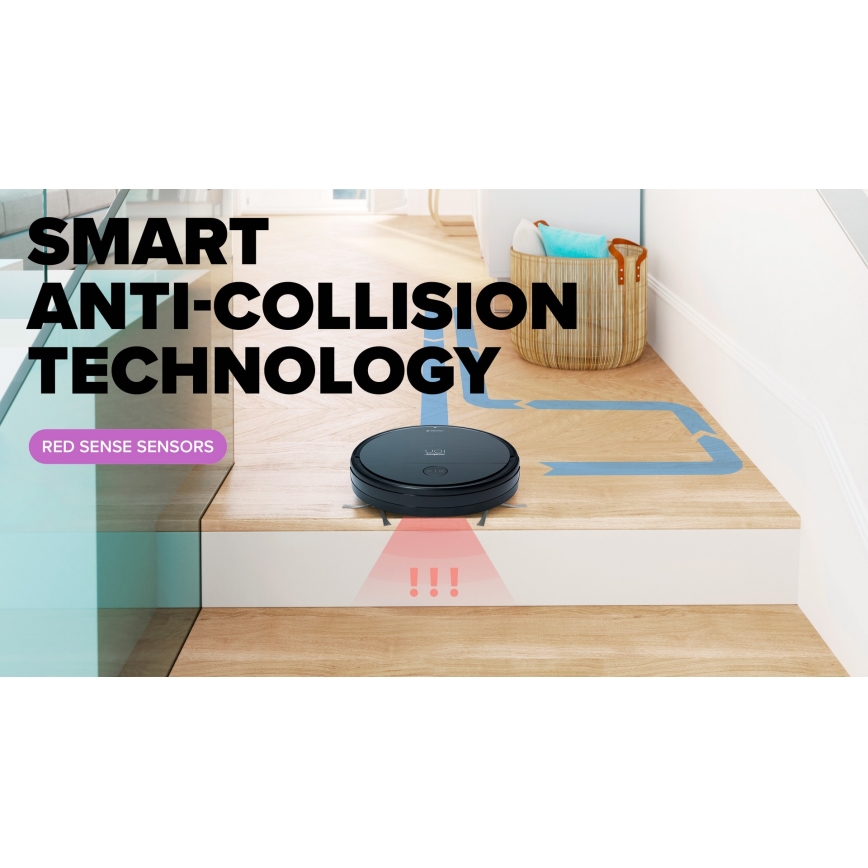 Niceboy ION Charles i6 - Smart robotstøvsuger 2-i-1 2600 mAh Wi-Fi sort