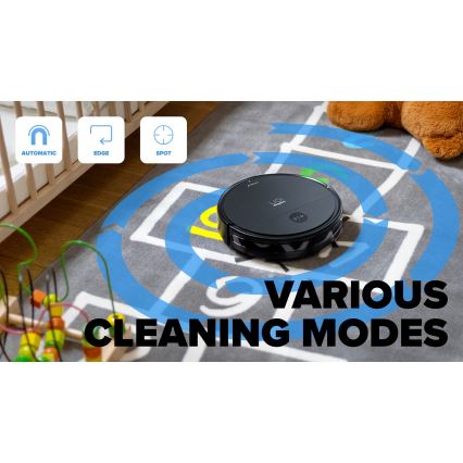 Niceboy ION Charles i6 - Smart robotstøvsuger 2-i-1 2600 mAh Wi-Fi sort