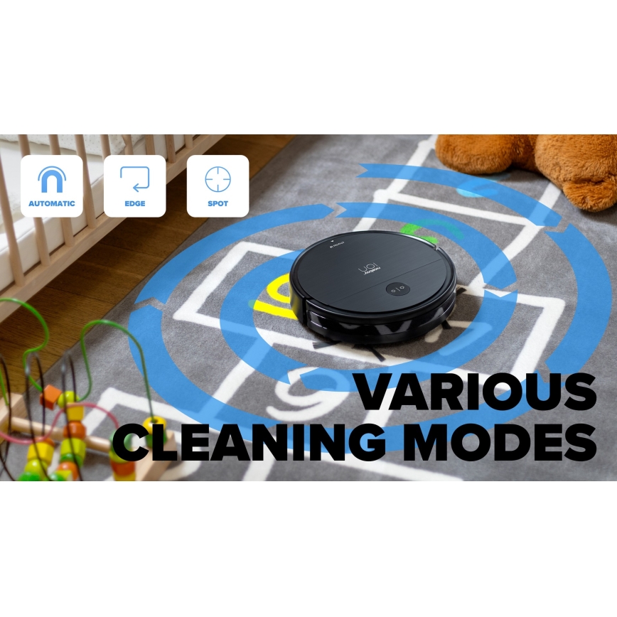 Niceboy ION Charles i6 - Smart robotstøvsuger 2-i-1 2600 mAh Wi-Fi sort