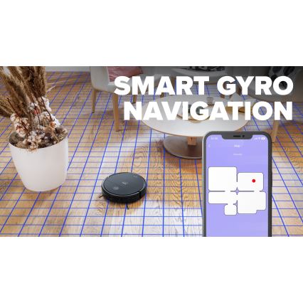 Niceboy ION Charles i6 - Smart robotstøvsuger 2-i-1 2600 mAh Wi-Fi sort