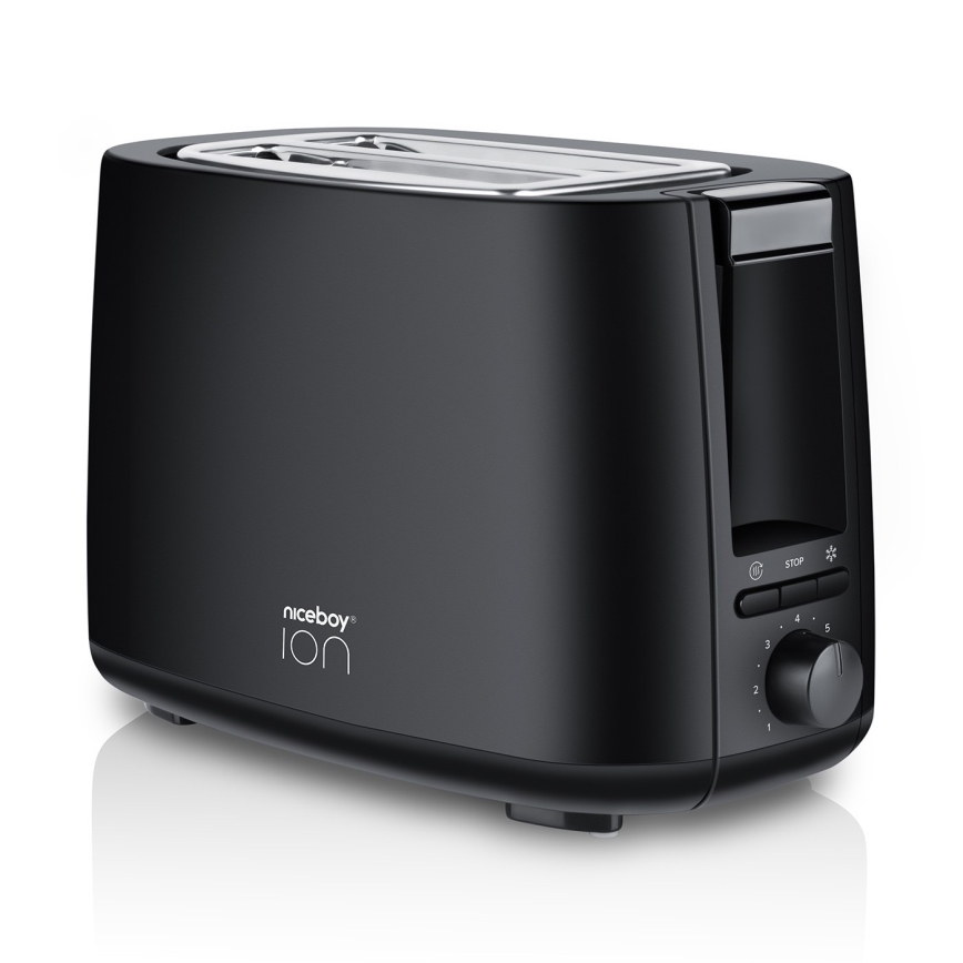 Niceboy ION Cruncher C1 - Brødrister med 2 åbninger og ovnfunktion 750W/230V sort