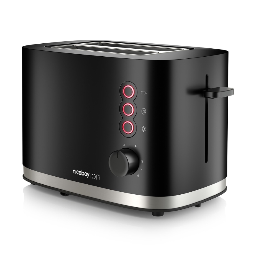 Niceboy ION Cruncher C3 - Brødrister med 2 åbninger og ovnfunktion 870W/230V sort