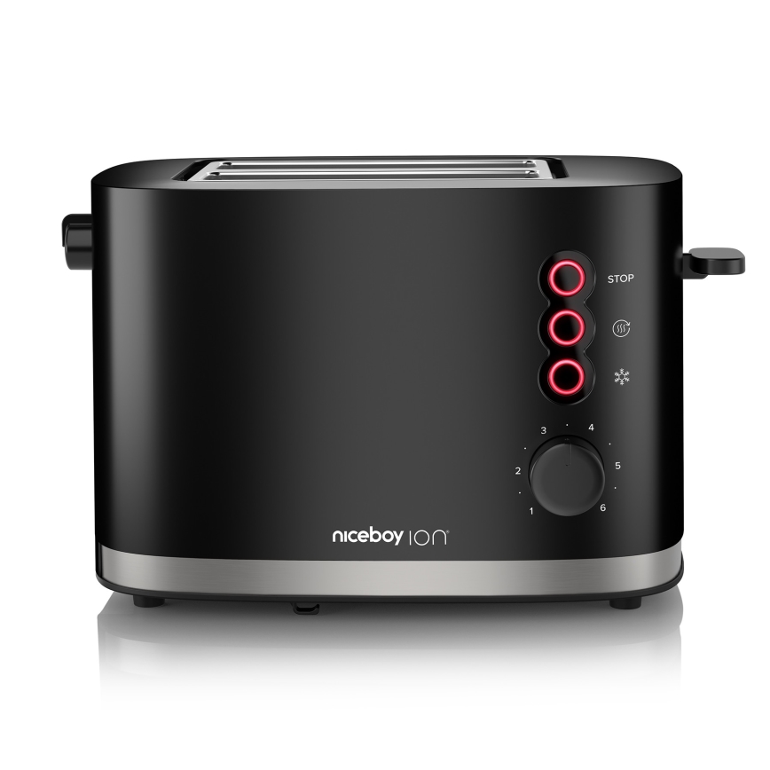 Niceboy ION Cruncher C3 - Brødrister med 2 åbninger og ovnfunktion 870W/230V sort