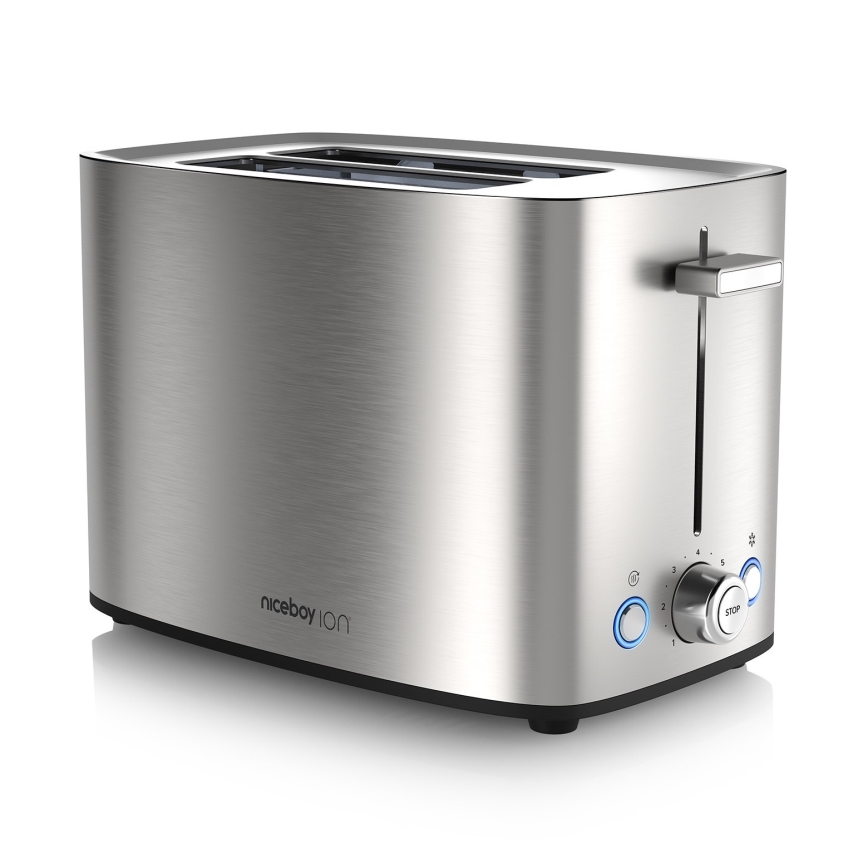 Niceboy ION Cruncher C4 - Brødrister med 2 åbninger og ovnfunktion 850W/230V rustfri