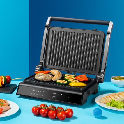 Niceboy ION Grillmaster - Kontaktgrill 2000W/230V sort/mat krom