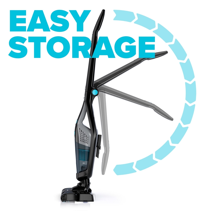 Niceboy ION Hurricane F7 - Ledningsfri oprejst støvsuger 3-i-1 150W/2200 mAh sort