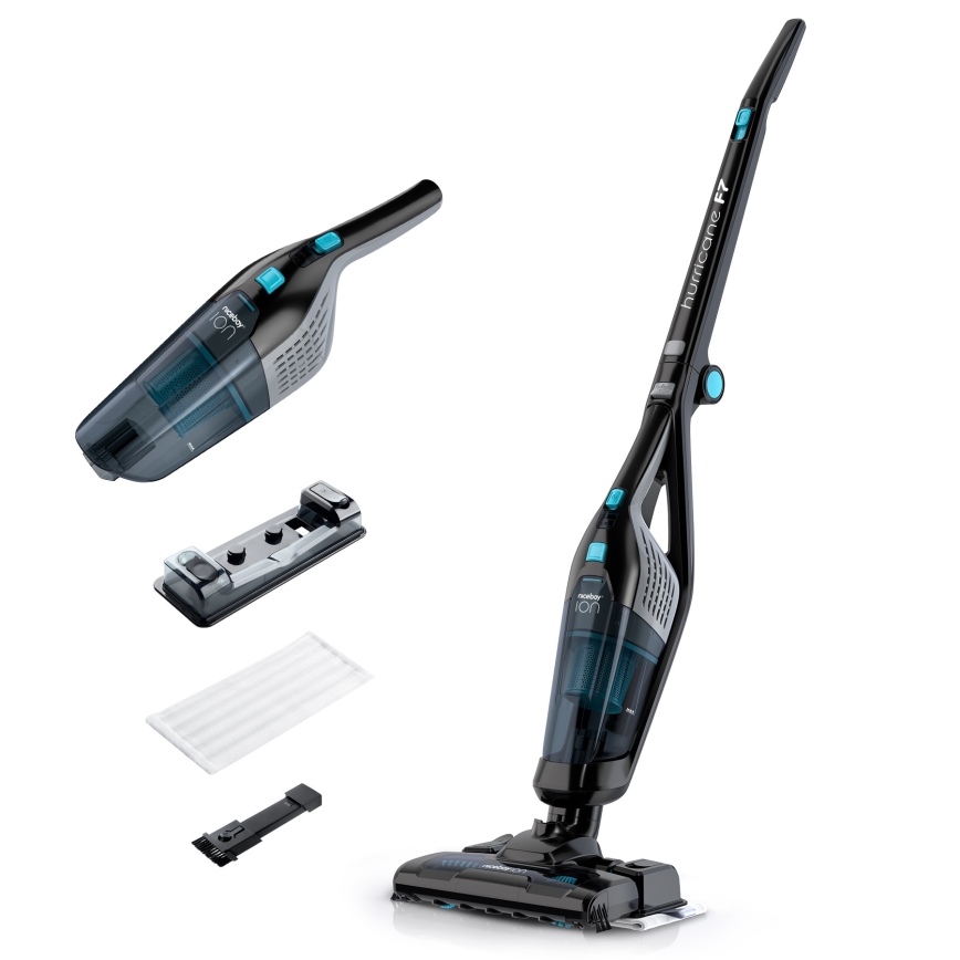 Niceboy ION Hurricane F7 - Ledningsfri oprejst støvsuger 3-i-1 150W/2200 mAh sort
