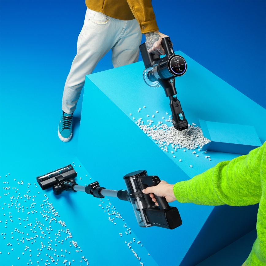 Niceboy ION Hurricane H9 - Fleksibel trådløs stavstøvsuger 2-i-1 400W/2200 mAh sort