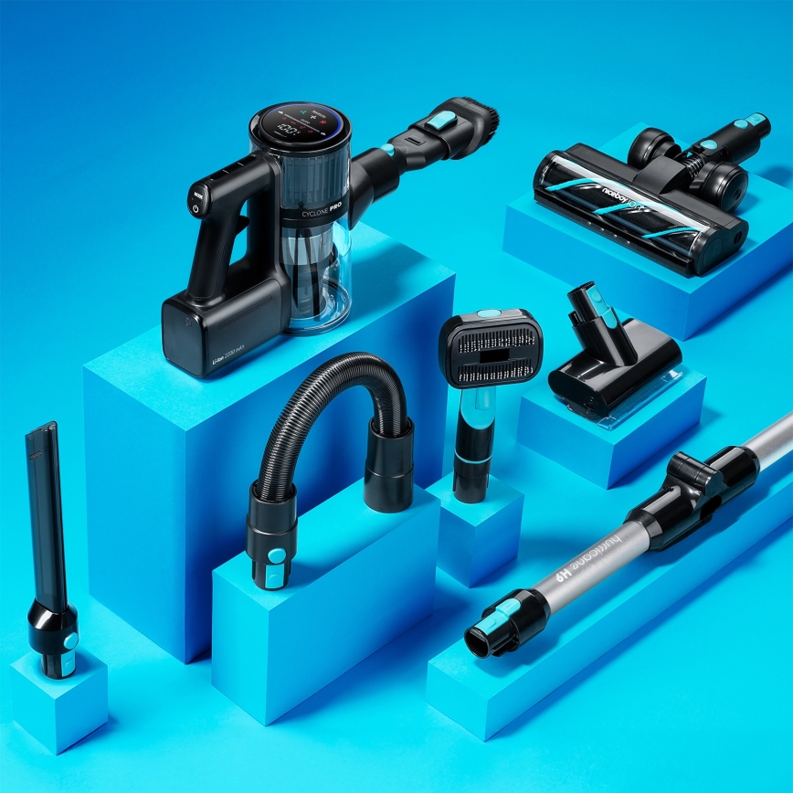 Niceboy ION Hurricane H9 - Fleksibel trådløs stavstøvsuger 2-i-1 400W/2200 mAh sort