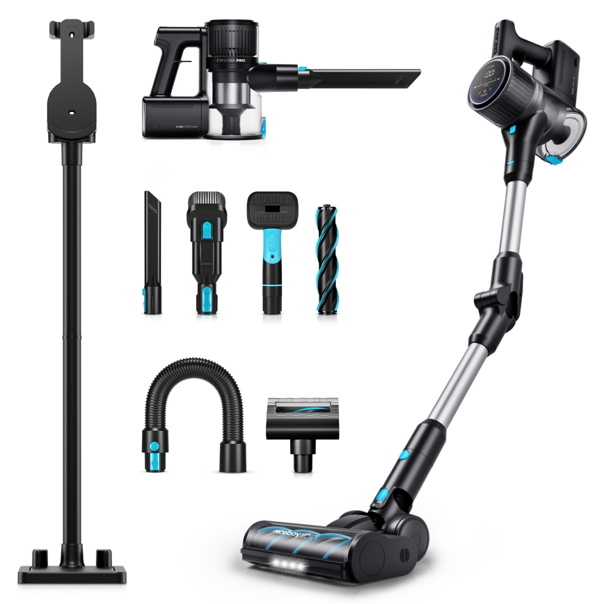 Niceboy ION Hurricane H9 - Fleksibel trådløs stavstøvsuger 2-i-1 400W/2200 mAh sort