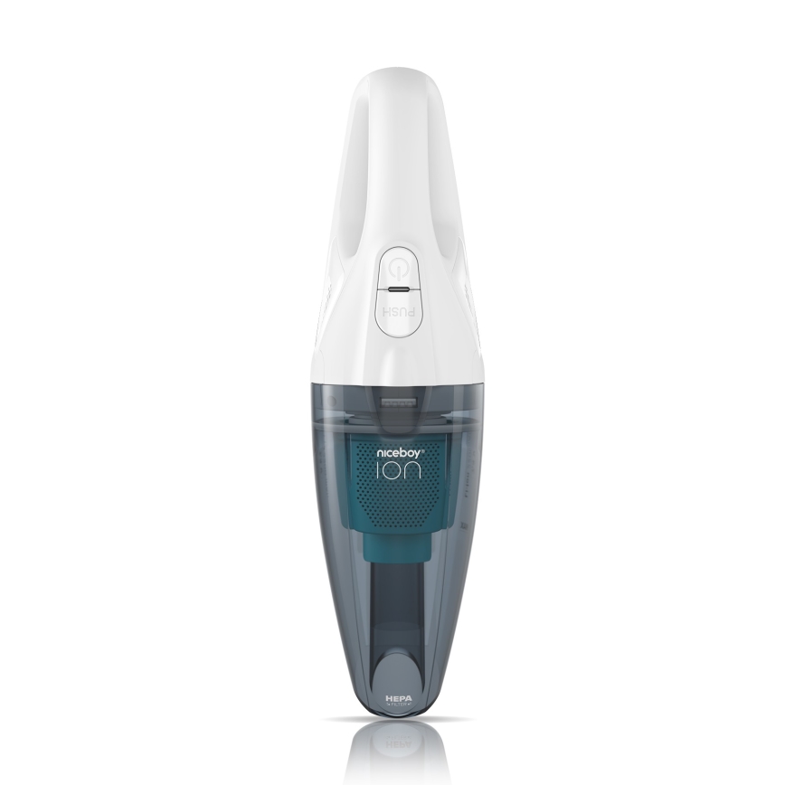 Niceboy ION Hurricane R1 - Håndholdt støvsuger genopladelig 50W/2200 mAh hvid/blå