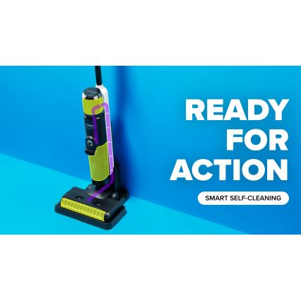 Niceboy ION Hurricane W9 - Ledningsfri oprejst støvsuger 2-i-1 180W/2600 mAh sort