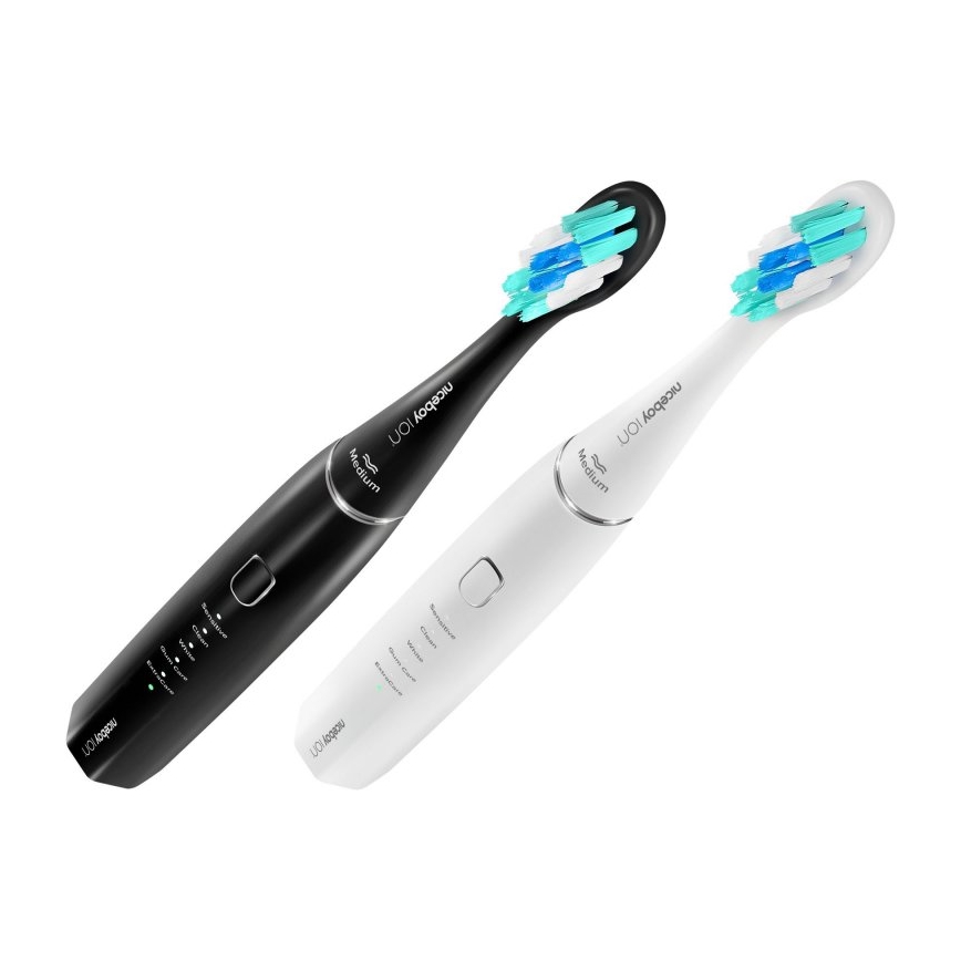 Niceboy ION Sonic Duo Pack - SÆT 2x Sonisk tandbørste IPX7 sort + hvid
