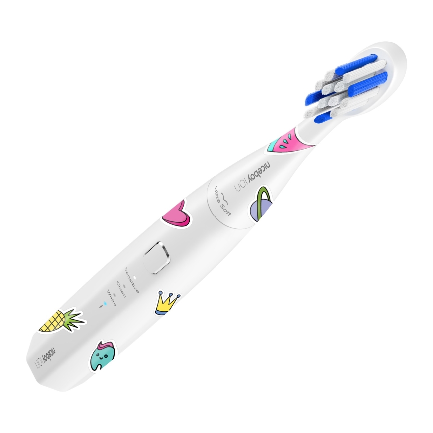 Niceboy ION Sonic Kids - Sonisk tandbørste til børn 500 mAh IPX7 hvid