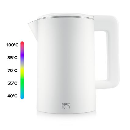 Niceboy ION ThermoKettle TK5 - Elkedel med temperaturregulering 1,7 l 2200W/230V hvid