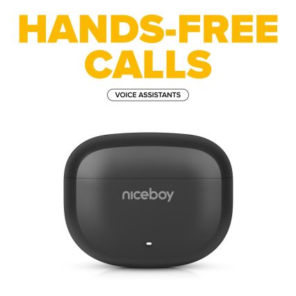Niceboy Pins 4 - Trådløse høretelefoner med ANC 400 mAh + 2x 50 mAh IPX4 sort