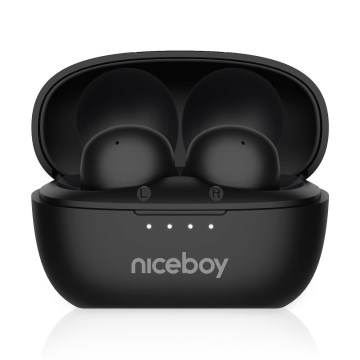 Niceboy Podsie 4 POP - Trådløse høretelefoner 400 mAh + 2x 40 mAh IPX4 sort