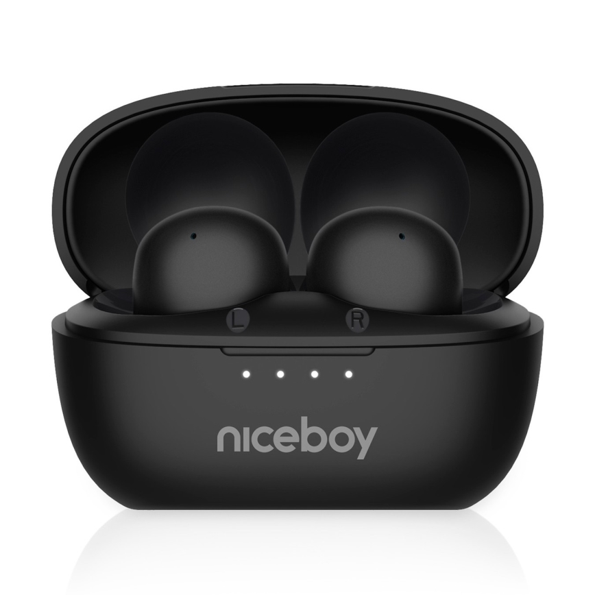 Niceboy Podsie 4 POP - Trådløse høretelefoner 400 mAh + 2x 40 mAh IPX4 sort
