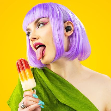 Niceboy Podsie 4 POP - Trådløse høretelefoner 400 mAh + 2x 40 mAh IPX4 sort