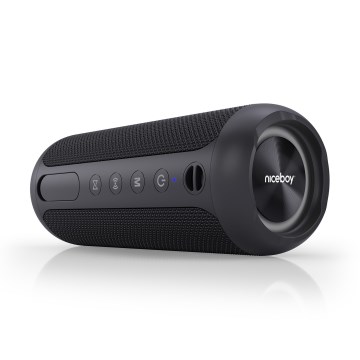 Niceboy Polaris - Trådløs LED højtaler med mikrofon 30W/4000mAh IPX7 sort