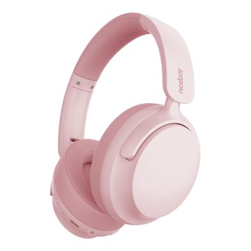 Niceboy Stellar - Trådløse høretelefoner med mikrofon, ANC, 400 mAh batteri og IPX4, rosa