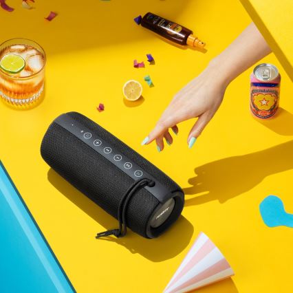 Niceboy Titan 4 - Trådløs LED højtaler med mikrofon og powerbank-funktion 50W/4000 mAh IPX7 sort