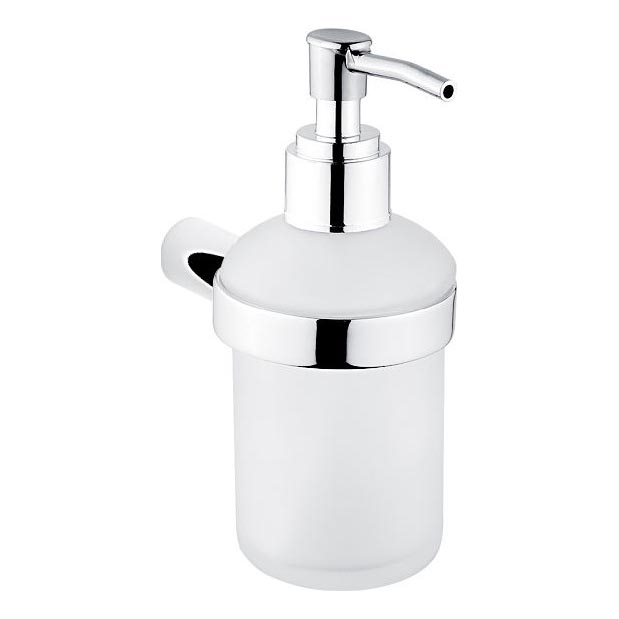 NIMCO BR 11031C-26 - Væghængt sæbedispenser BORMO 180 mm mat glas/skinnende krom