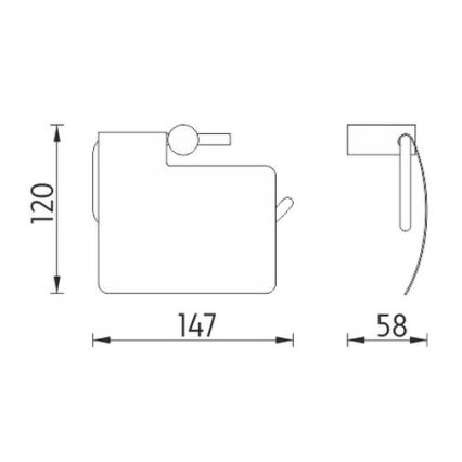 NIMCO BR 11055B-26 - Toiletrulleholder BORMO skinnende krom