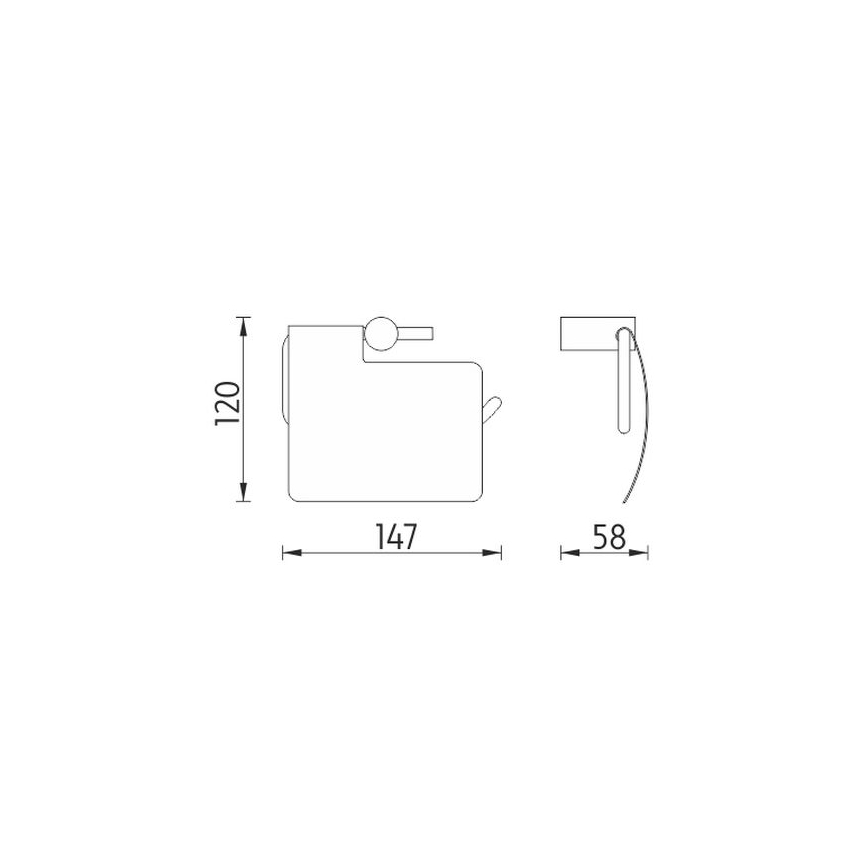 NIMCO BR 11055B-26 - Toiletrulleholder BORMO skinnende krom