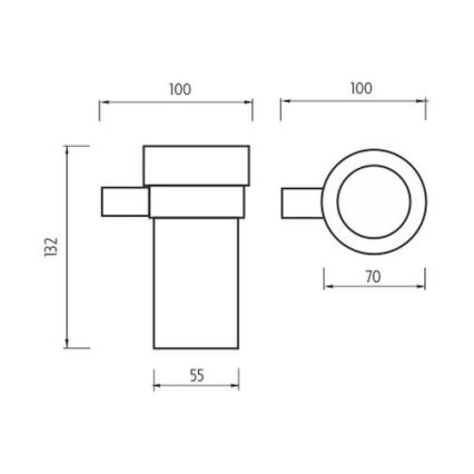 NIMCO BR 11058W-26 - Væghængt tandbørsteholder BORMO mat glas/skinnende krom