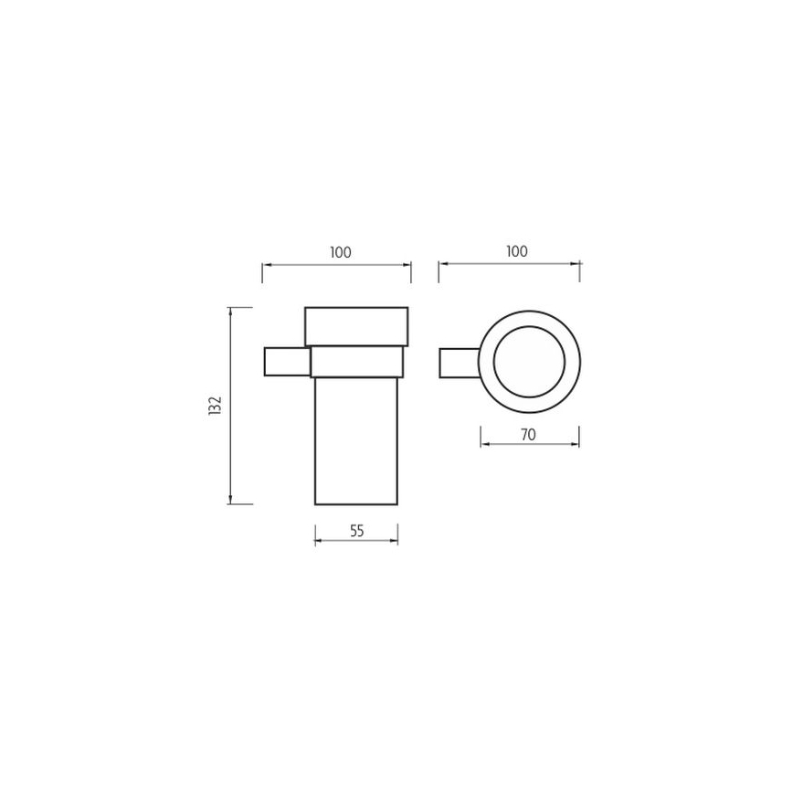 NIMCO BR 11058W-26 - Væghængt tandbørsteholder BORMO mat glas/skinnende krom