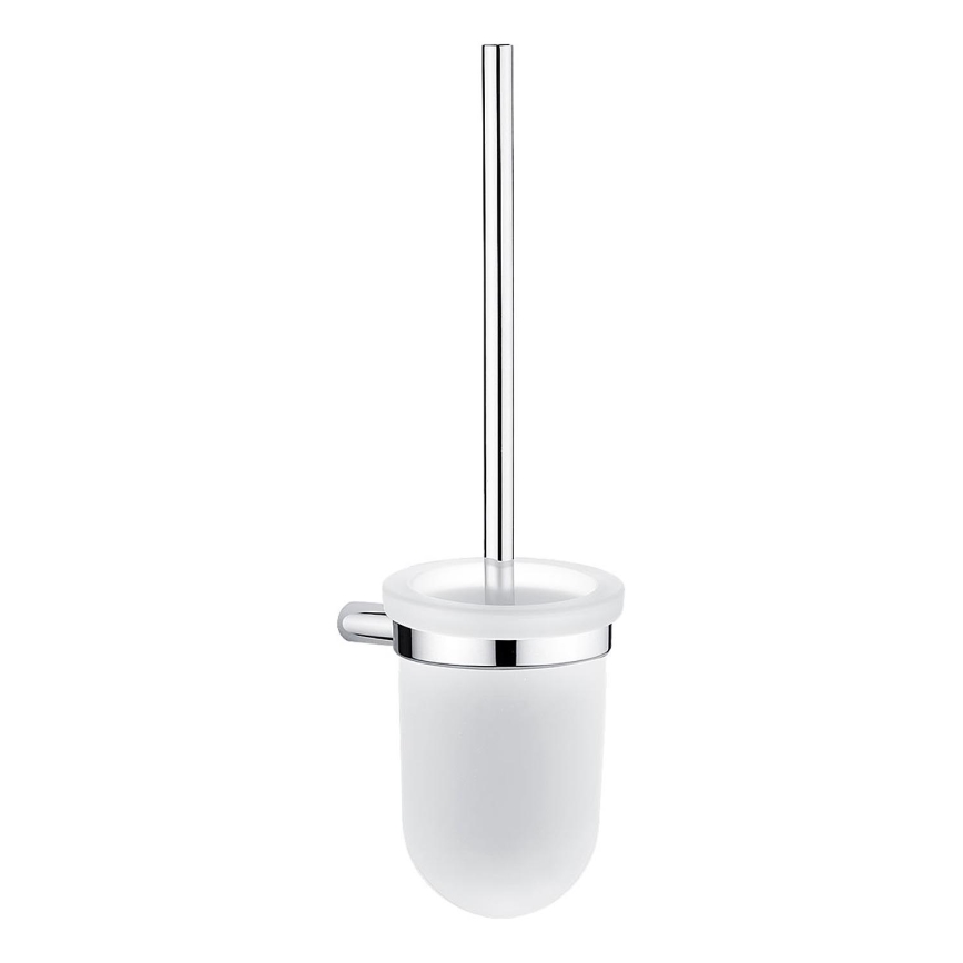 NIMCO BR 11094WN-26 - Væghængt toiletbørste BORMO mat glas/skinnende krom