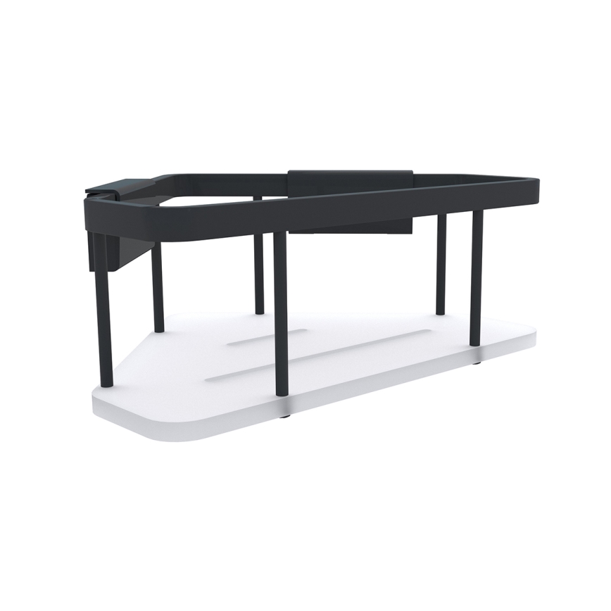 NIMCO Ki-14003-B-90 - Væghylde til brusekabine KIBO mat sort/hvid