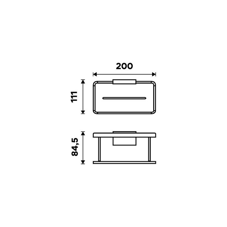 NIMCO Ki-14015-B-90 - Væghylde til brusekabine KIBO mat sort/hvid