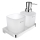 NIMCO MA 2905831C-26 - Væghængt sæbedispenser og tandbørsteholder MAYA 320 mm mat glas/skinnende krom