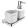 NIMCO MA 2905831K-T-26 - Væghængt sæbedispenser og tandbørsteholder MAYA 320 mm hvid/skinnende krom